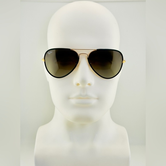 Ray-Ban Aviator Full Color Legend Sunglasses RB3025JM Black&Gold with Gray Lens main image 10